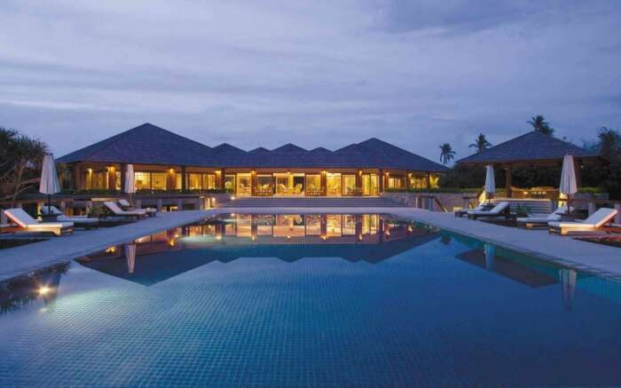 Gorgeous pool and villas at Amanpulo in Palawan Philippines