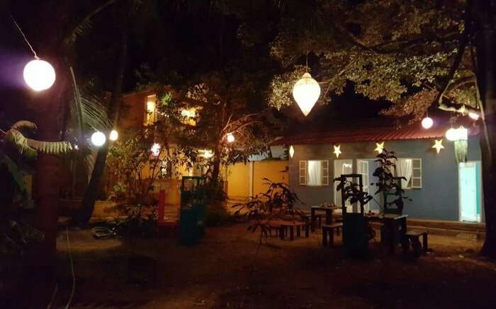 Well-lit surroundings of Casa Serendip homestay in Goa ss28062017