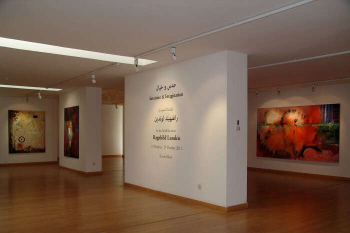 An exhibition hall at the Jordan National Gallery of Fine Arts in Amman