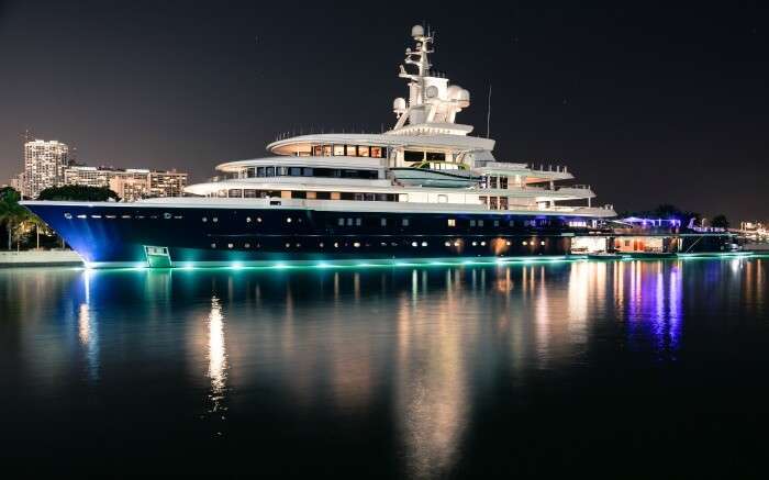 A glittering superyacht in New Zealand