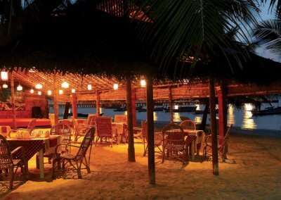 A well lit resort in Lakshadweep