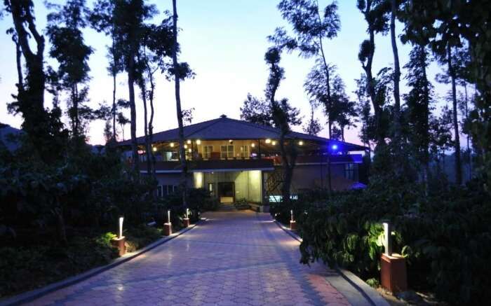 Front view of a cottage of Abbydhama Estate Homestay in Madikeri in Coorg 