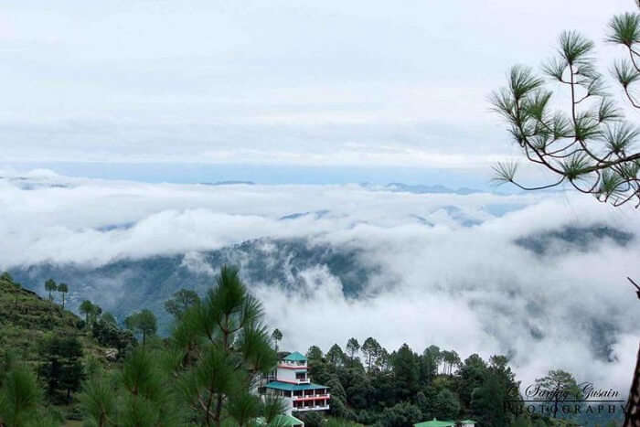 A majestic view of Lansdowne covered with snow