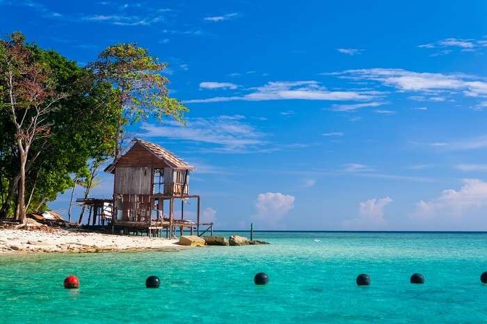 White beaches and emerald green sea waters await tourists at Sipadan Island that is an amazing diving site in Malaysia