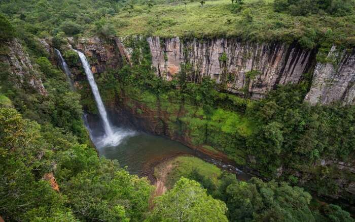 Aerial view of Mac Mac Falls near Kruger