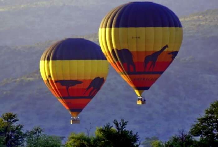 go hot air ballooning at Pilanesberg