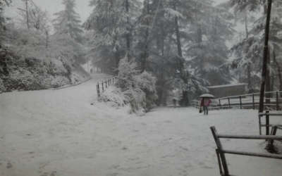 Snow-covered Rohru, one of the best places to visit in Shimla in December 