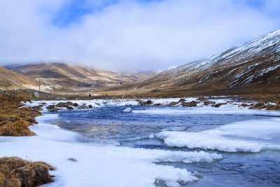 Teesta river in winters