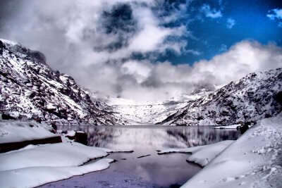 frozen Tsomgo lake