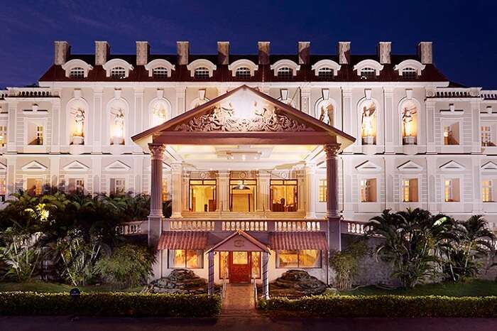 The night sky over the Jenny Residency hotel in Coimbatore