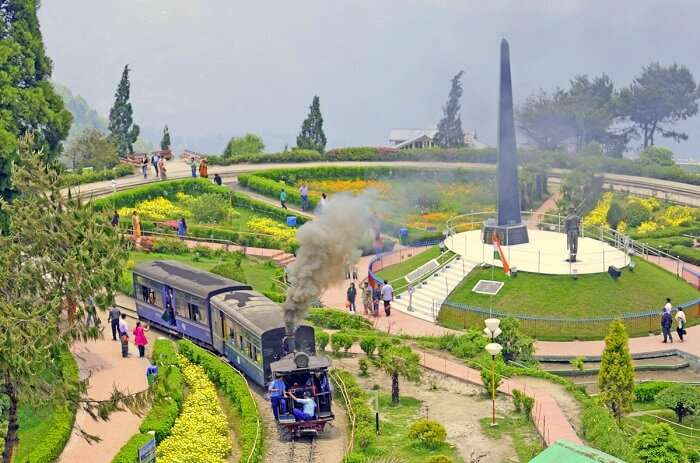 Batasia Loop & Ghoom station in Darjeeling, one of the adventurous places to visit in winter in India