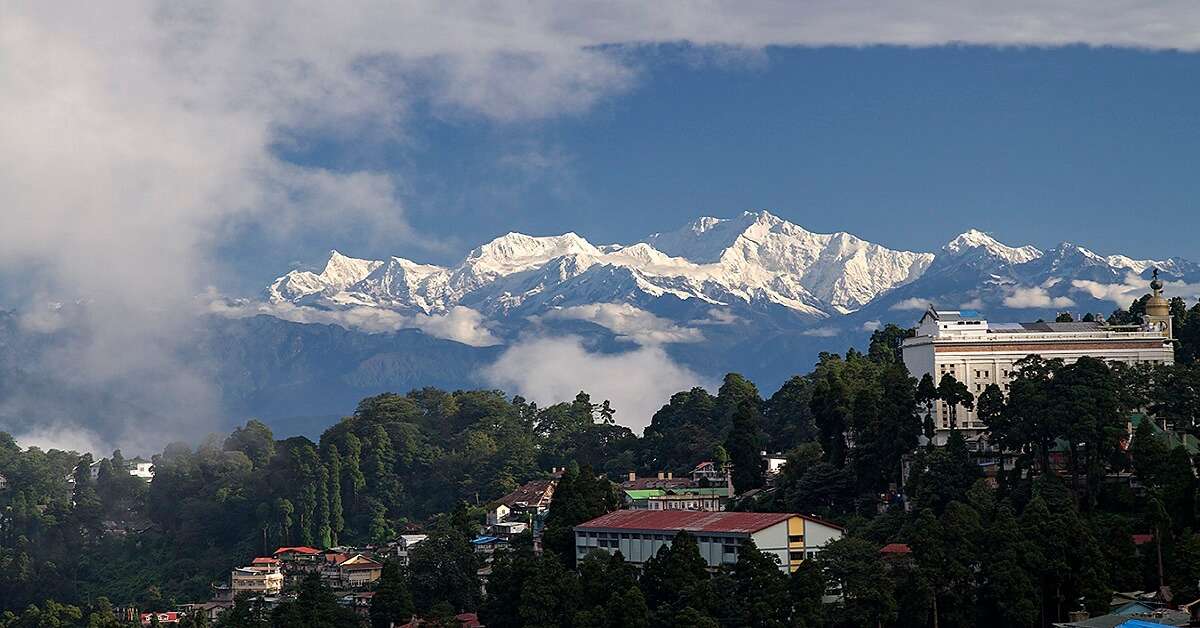 Mountains covered in snow