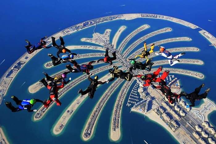 Skydiving in Dubai