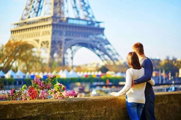 Romantic couple in Paris