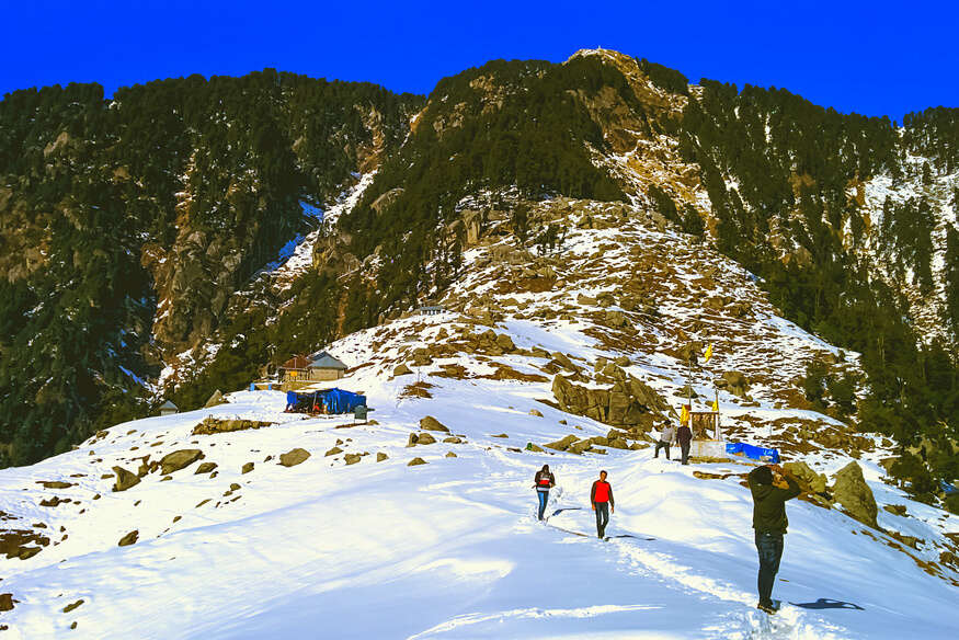 Triund Trek in mcleodganj is one of the enchanting places to visit in winter in India