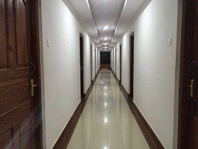 a beautiful corridor of the hotel