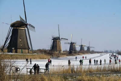 A majestic view of Kinderdijk, one of the best places to visit in Netherlands