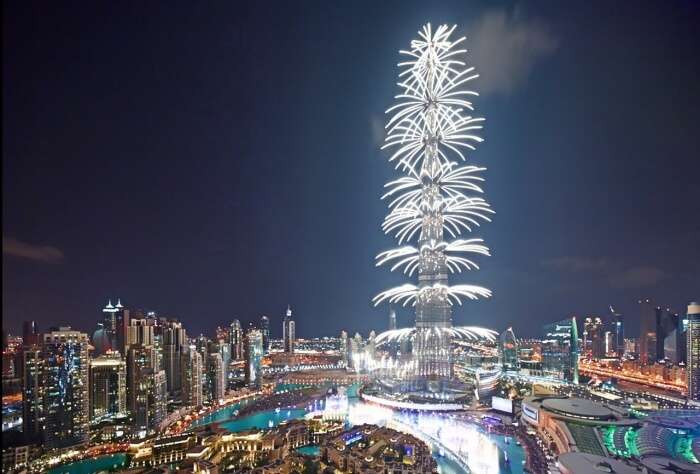 Fireworks in Burj Khalifa