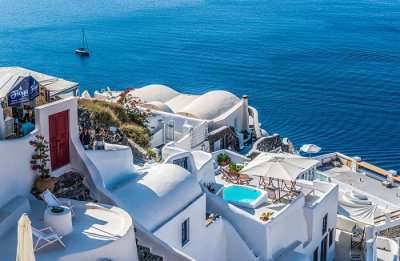 white paradise of Santorini, Greece