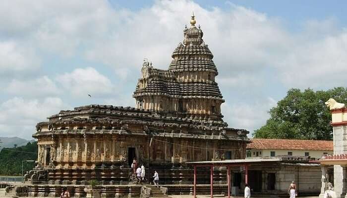 Sringeri Sharada Peetham Exterior known for its peace and tranquil surroundings.