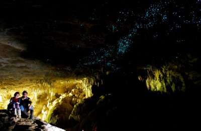 glowing caves of Waitomo, New Zealand