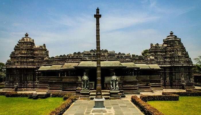 Entry of Veera Narayana Temple which is one of the oldest temples in India and the best places to visit in chikmagalur