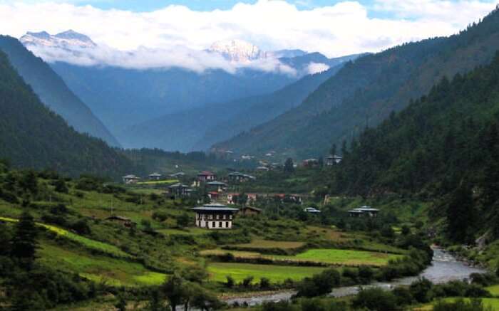 Landscape view of Haa Valley in Bhutan