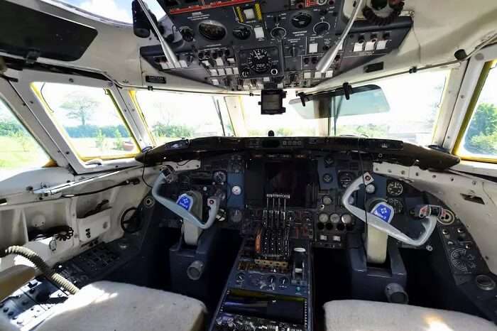 Cockpit of Jetstar in Wales, UK
