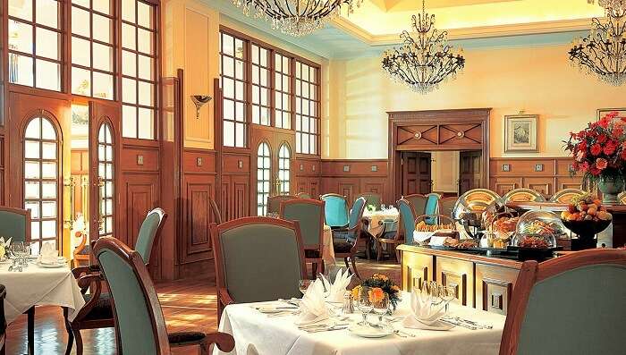 Dining hall of The Restaurant Cecil Shimla