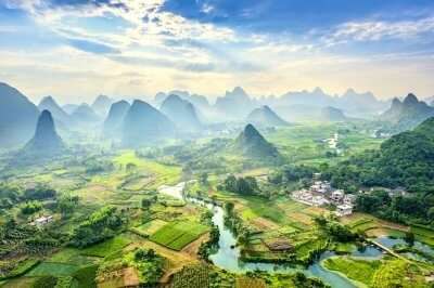 A view of Yangshuo County