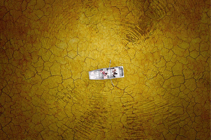Best Drone Photos of 2017: CRACKED MUD BOATING