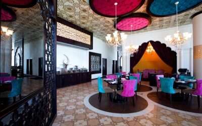 The beautiful interiors of Peppermill restaurant in Abu Dhabi