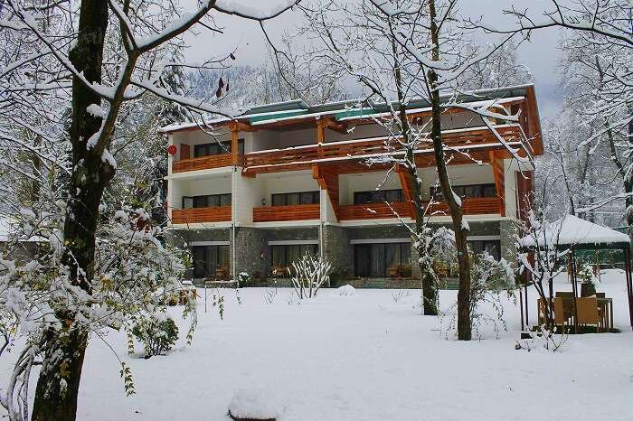 span resort and spa in winter