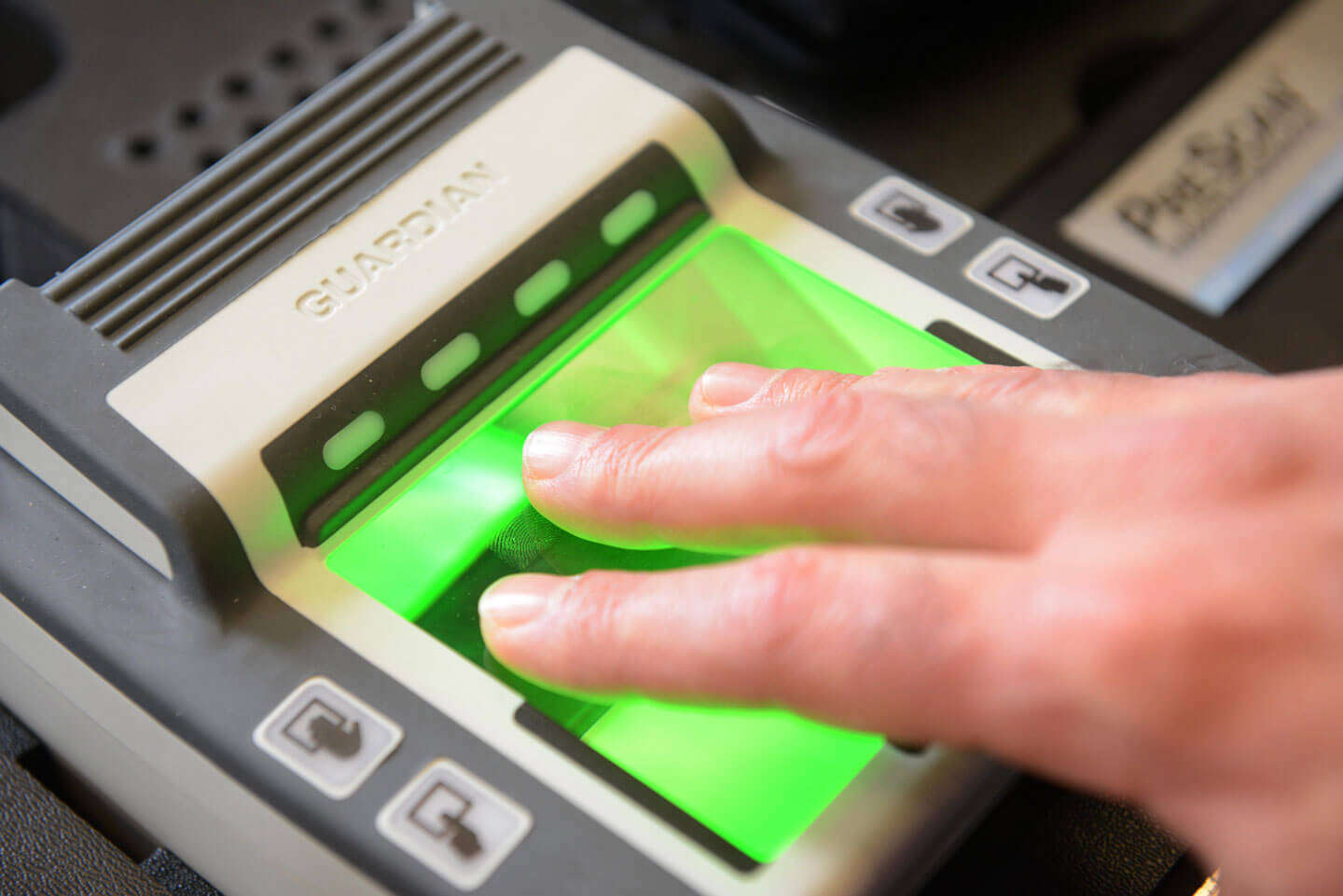 scanning fingerprint on bio metric