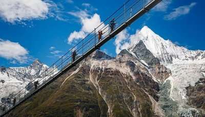 Suspension Bridge In Zermatt