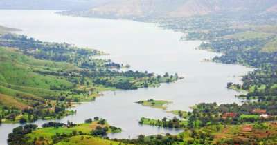 the gorgeous Krishna river amid green valleys