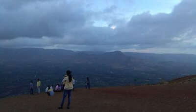 Blue Skies and People in Mountains
