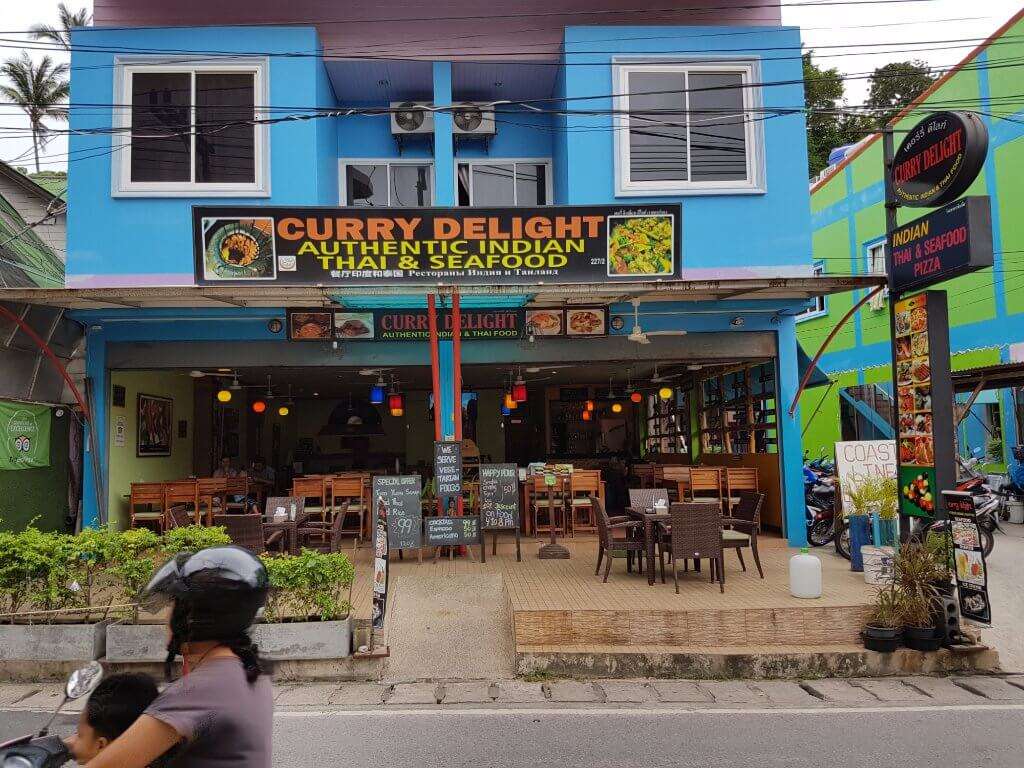 outside a restaurant in phuket