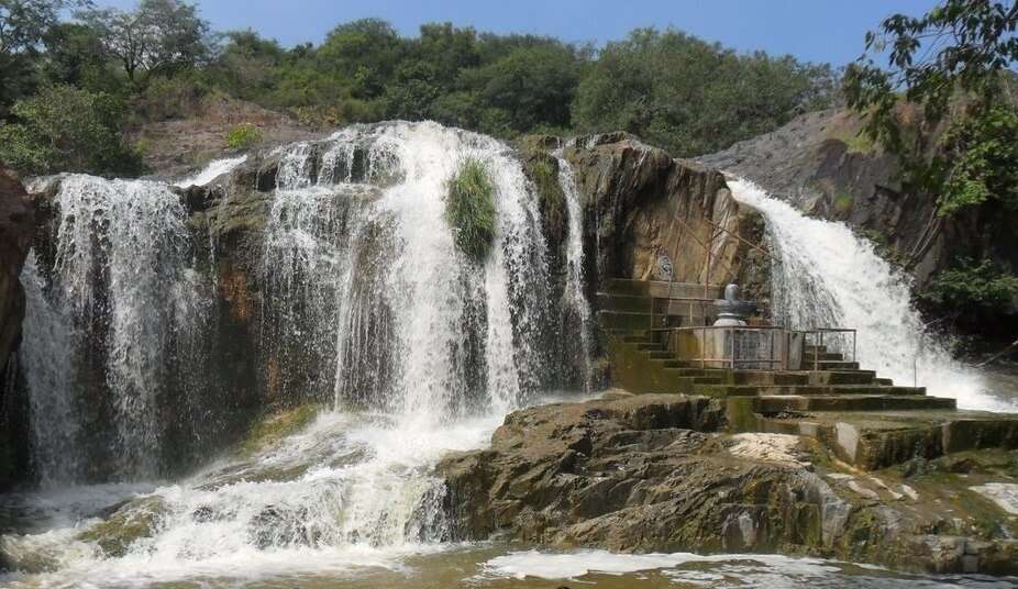 a waterfall in Vellore