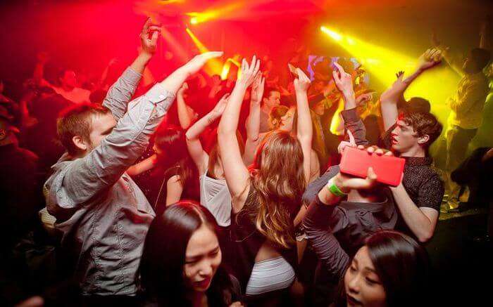 People partying in Lenin in Quay Street in Auckland