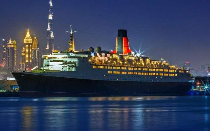 A view of floating hotel in Dubai