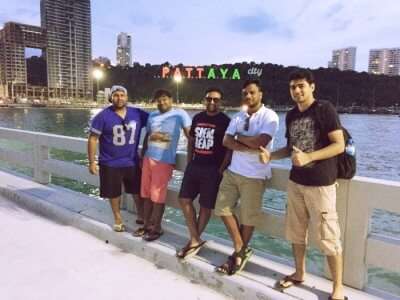 Omesh Nair and friends in Pattaya