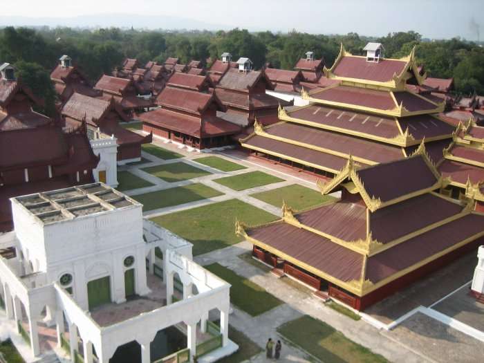 Mandalay palace view from above