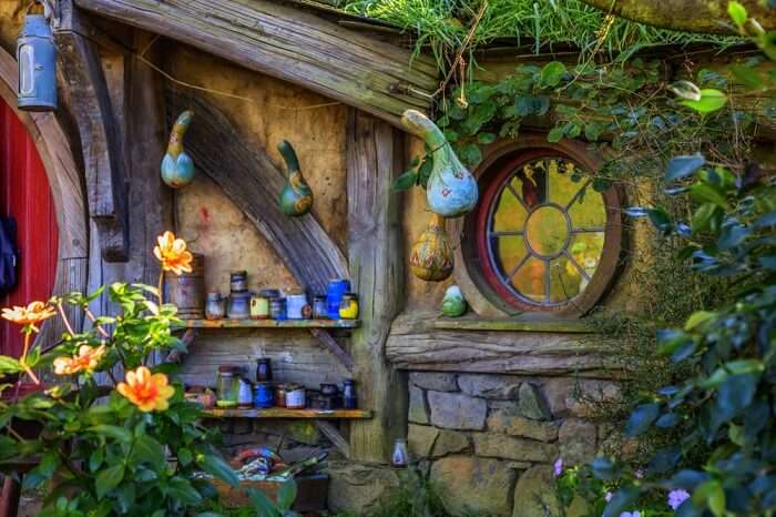 beautiful vessels of hobbits in hobbiton village