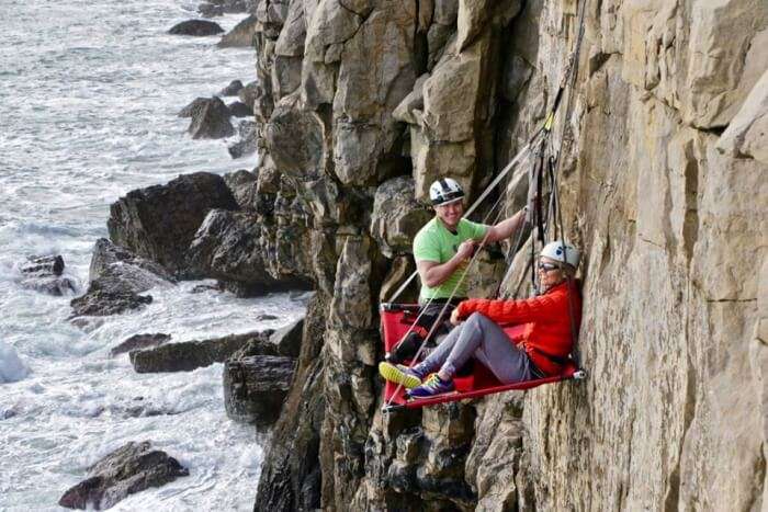 Cliff Camp 60 Feet Above English Channel