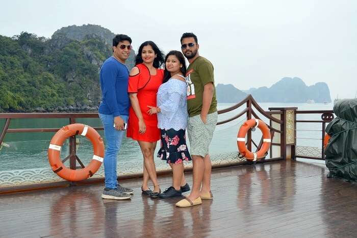 pallavi vietnam family trip: together on cruise