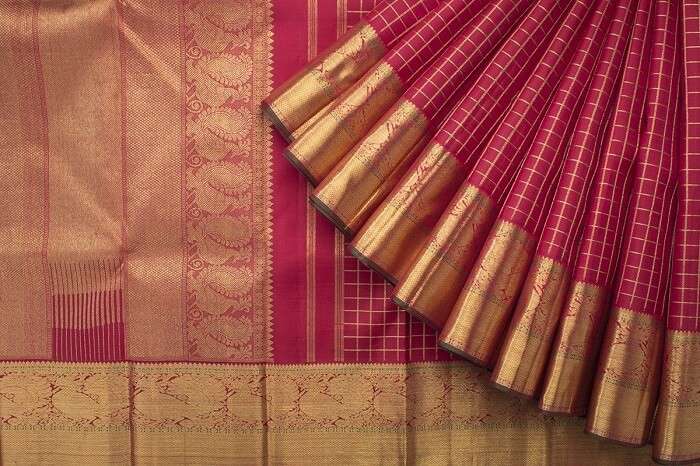 Bright-Marigold Brocaded Kanjivaram Sari from Chennai with Intricate Weave  on Pallu | Exotic India Art