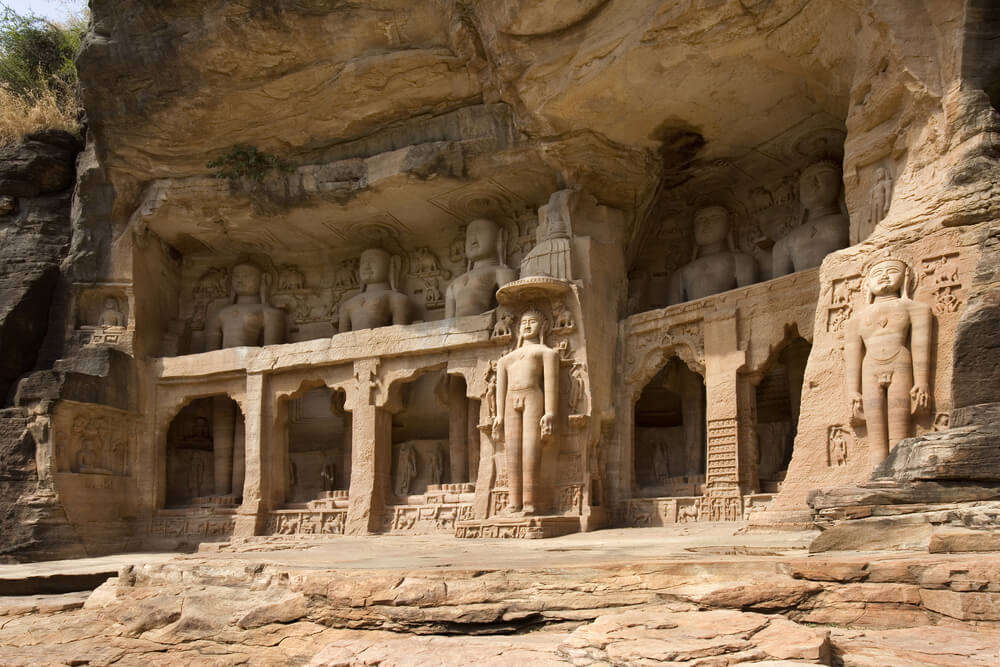 a cave temple inside Gwalior Fort