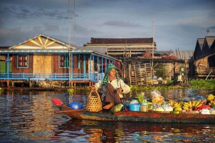 Village Market at Chong Khneas, near Siem Reap, Cambodia Stock Photo - Alamy