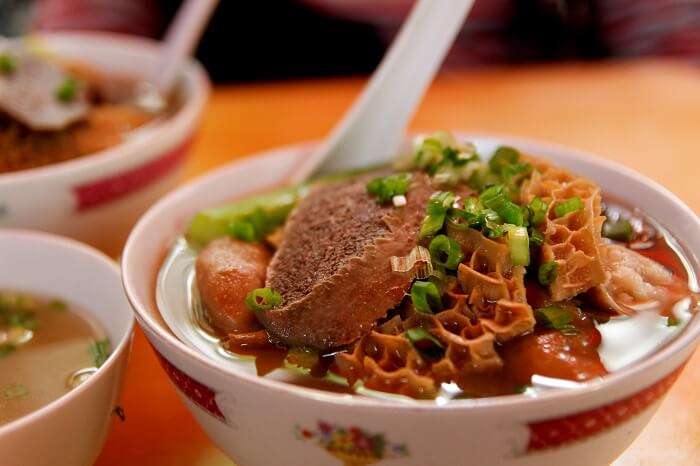 beef tripe with noodles